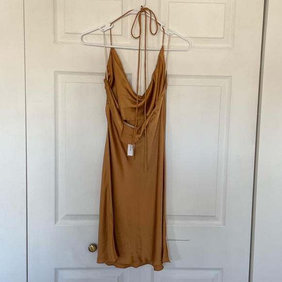 New Aritzia Cowl Neck Diamante Dress - Picture 2 of 10